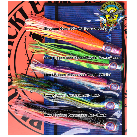 PAK 70 - Paua Jets - Medium Tackle for Stripes and Blues 15kg to 24kg - 30lb to 50lb Line Class With Outriggers