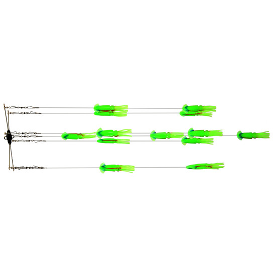 Lumo 12" Stainless Dredge with 7 drop 15 squid