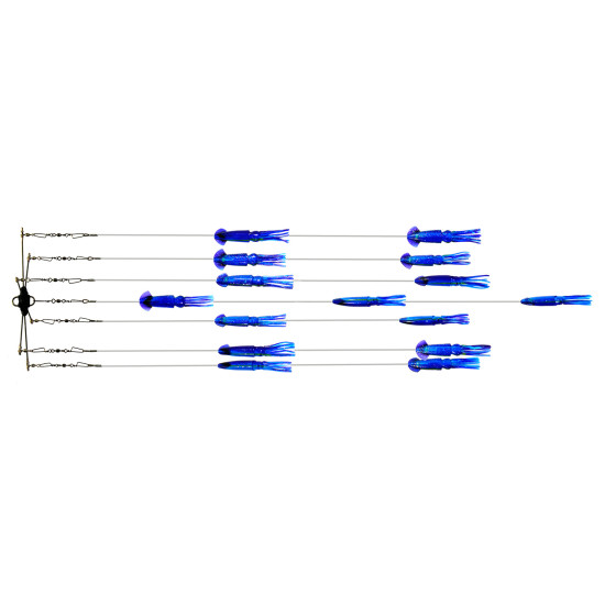 Violeta 12" Stainless Dredge with 7 drop 15 squid Violeta 12" Stainless Dredge with 7 drop 15 squid