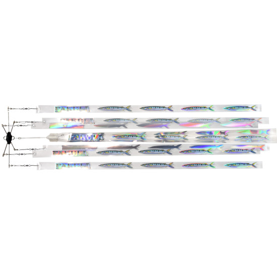 Garfish 12" Stainless 7 Drop Bar with 6 Single and 1 Triple Strips