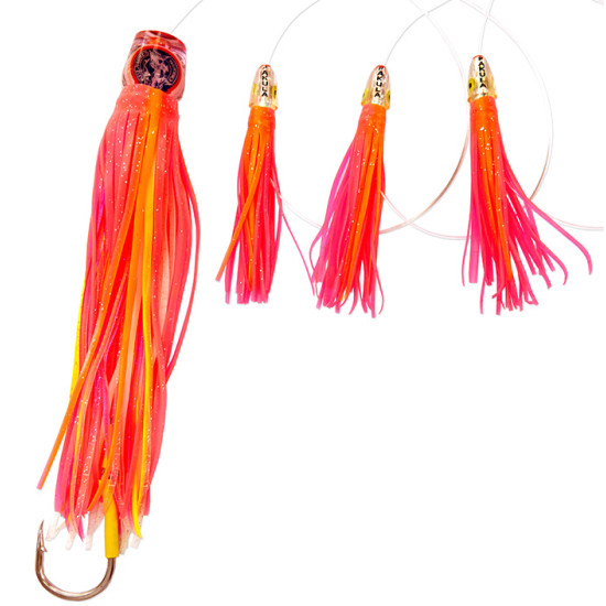 Cockroach Pink Daisy Chain Rigged 6' Leader with Pouch 